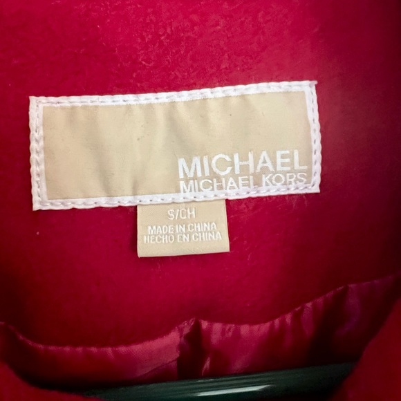EUC Michael Kors Red Pea Coat Size Small - Picture 6 of 12